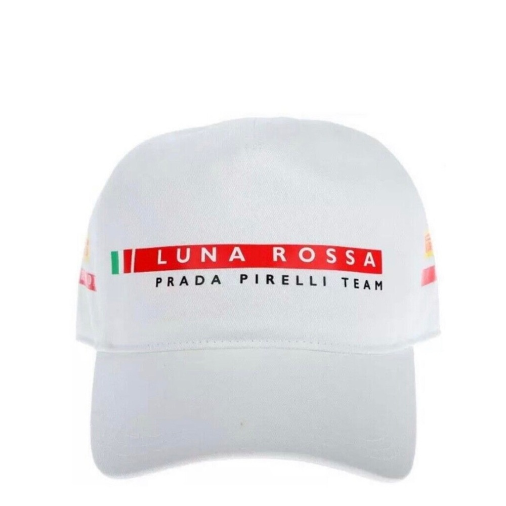 BNWT authentic PRADA LUNA ROSSA White Baseball Cap Hat MEDIUM